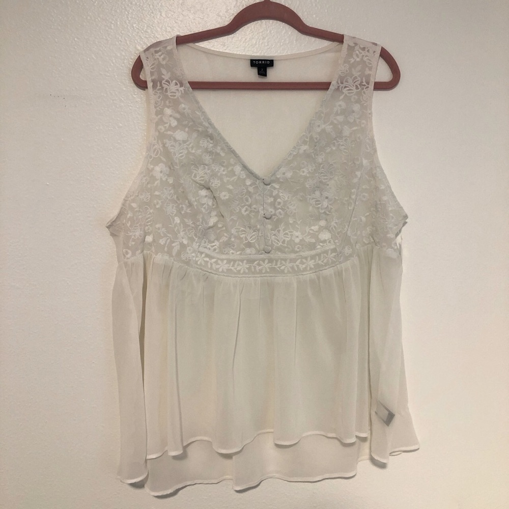 Torrid Sheer Flowing Top